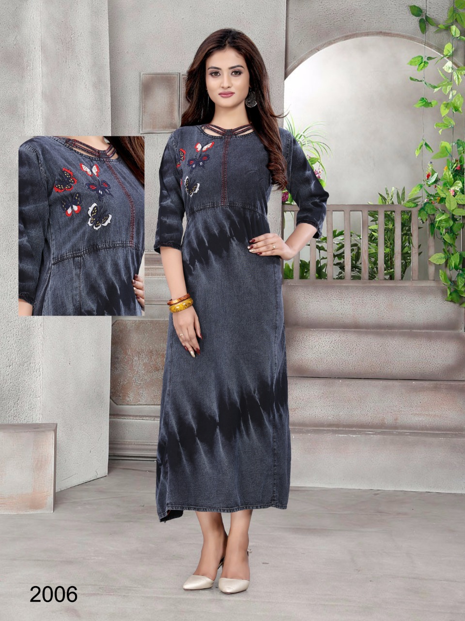 Privaa Diya Vol 2 Denim Cotton Designer Fancy Kurti Wholesale Price