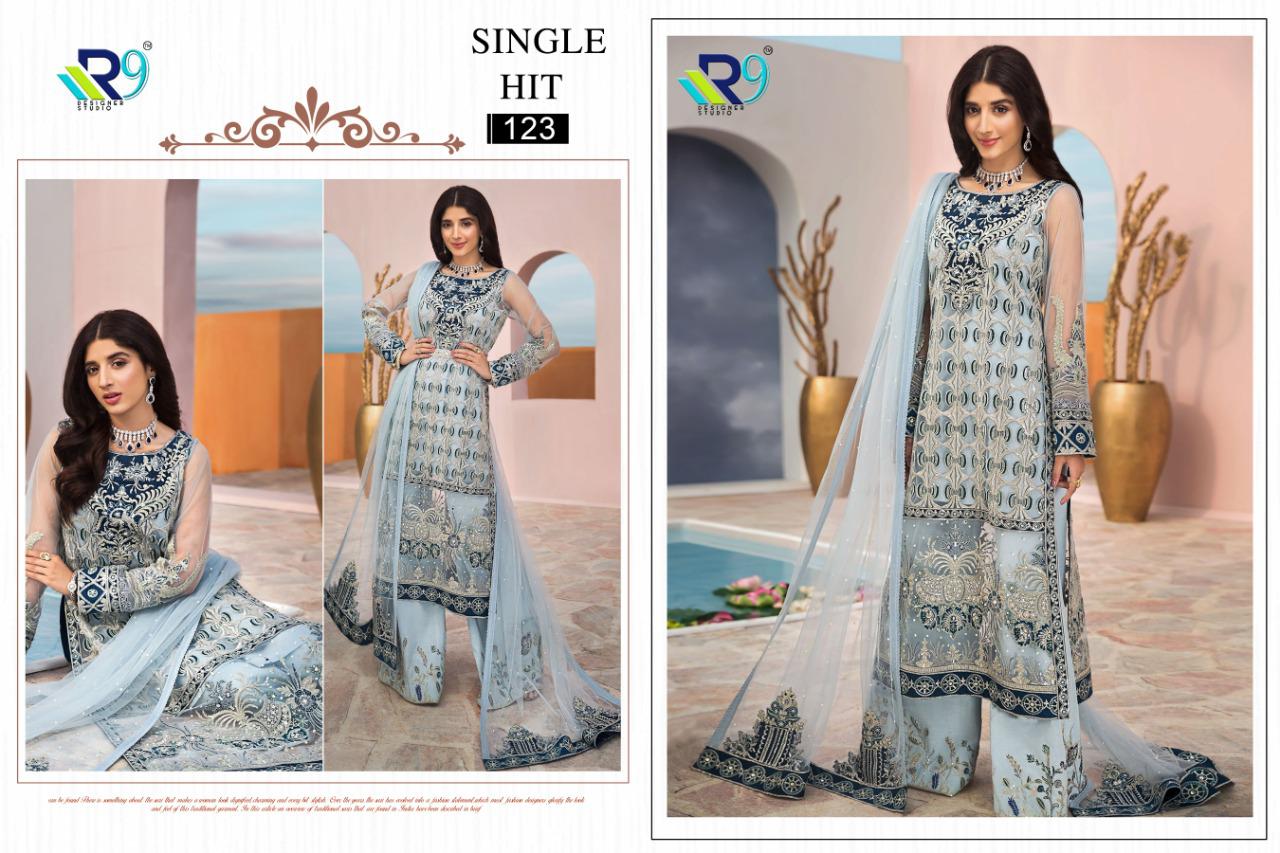 R9 Brand S-123 Designer Georgette Suit