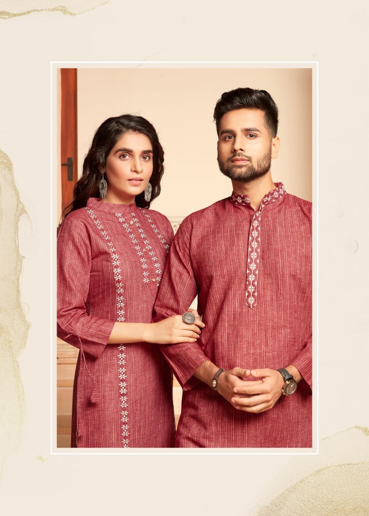 Sukanya Fashion Royal Couple Vol 2 Kurta With Pant For Men And Kurti With Pant For Girl Festive Collection