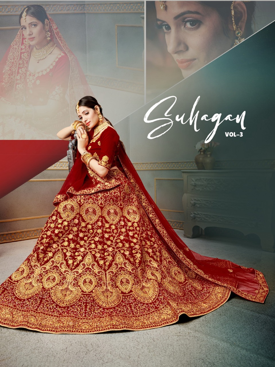 Umika Suhagan Vol 3 3001-3009 Velvet Lehenga With Double Dupatta