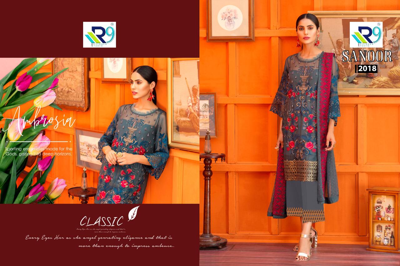 R9 Peresents Super Hit Designer Georgette Suit