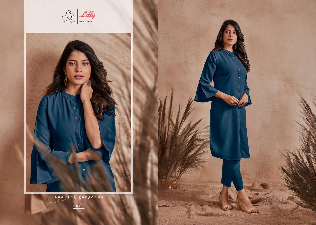 Lily Style Carnival Series 1001-1004 Fancy With Streat Buttons Formal Kurti