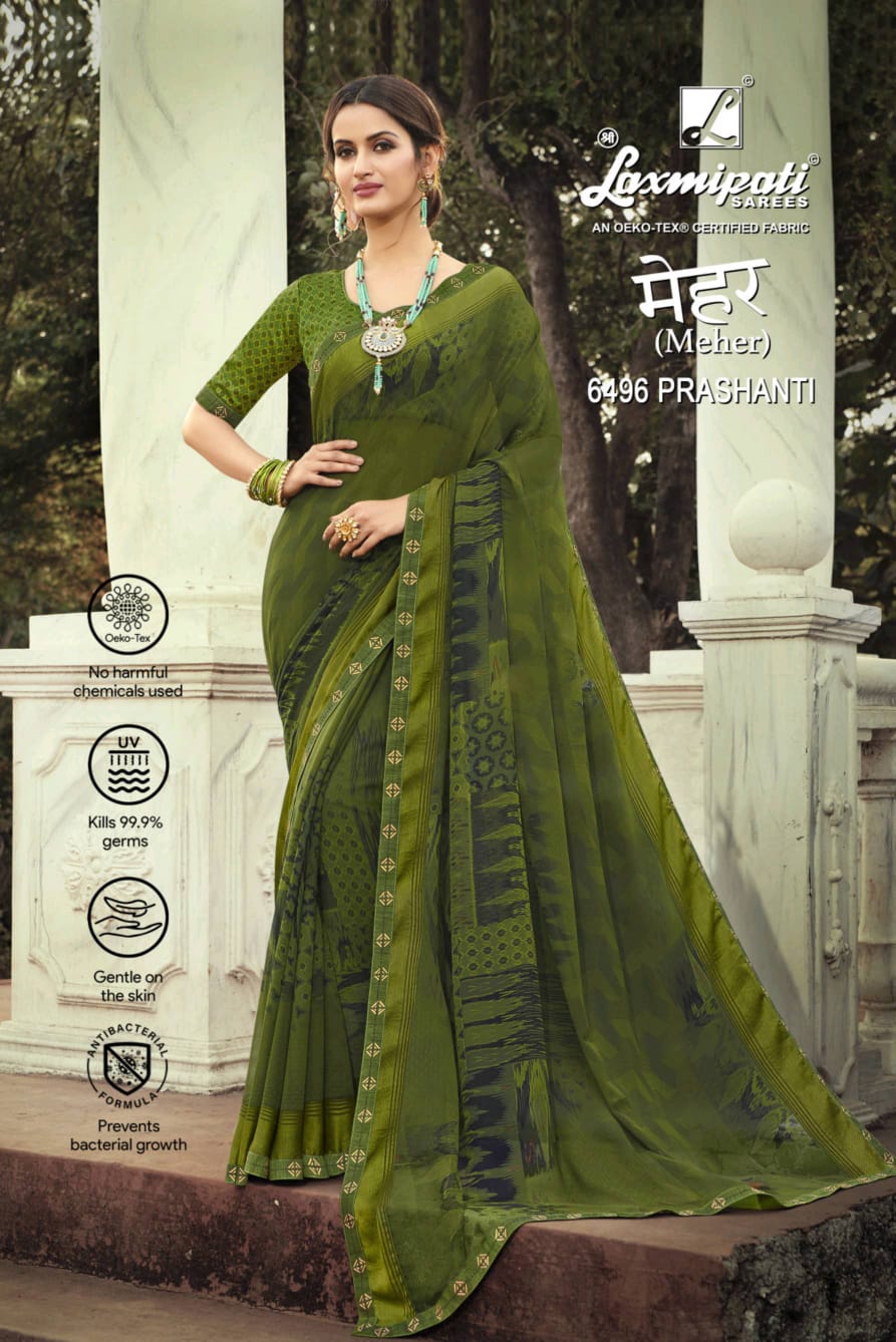 Laxmipati Saree Launching Meher 6492-6503 Series Heavy Stylish Fancy Saree Exporter