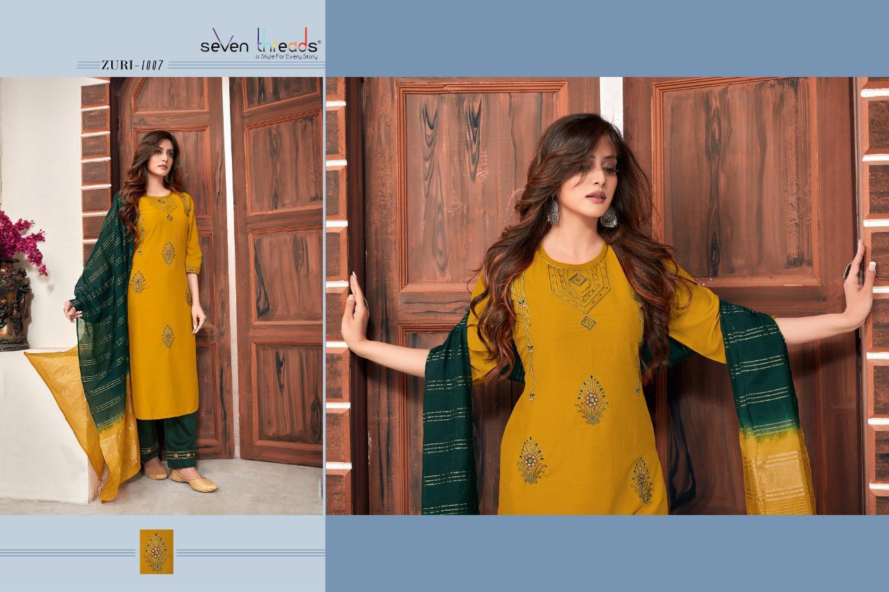 Zuri By Seven Threads Silk Readymade Salwar Kameez Buy Best Price In India
