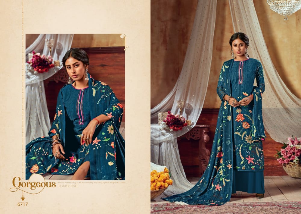 Levisha Kohinoor Vol 2 Series 6713-6722 Satin Cotton Dress Materials