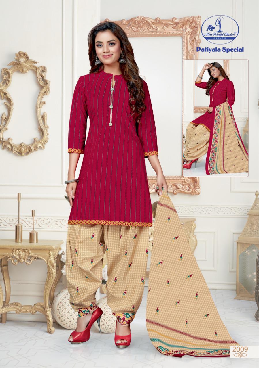 Miss World Choice Patiyala Vol 20 Cotton Daily Wear Patiyala Style Suits At Lowest Rate