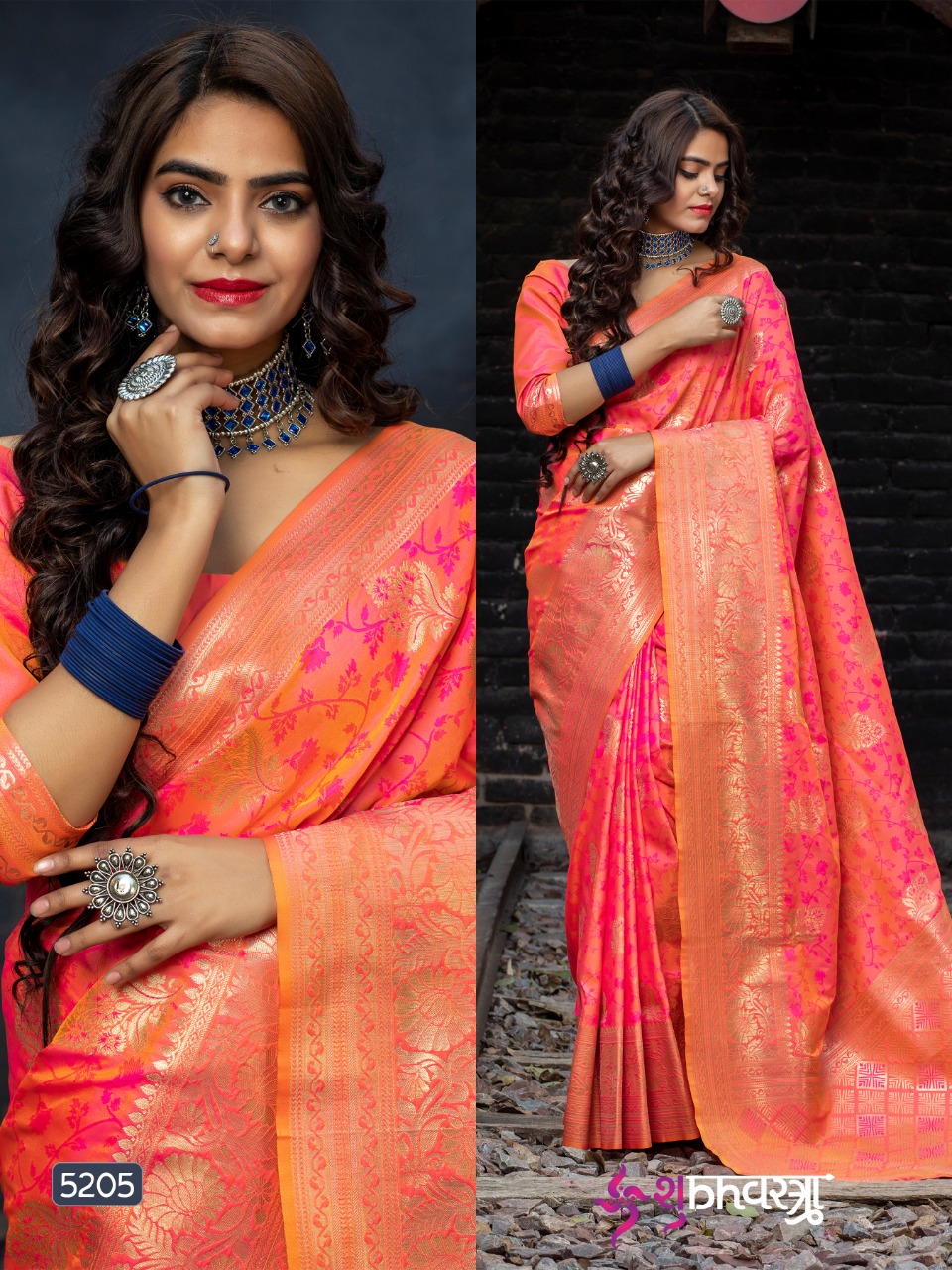 Maharani Vol 1 By Shubh Vastra 5201-5207 Series Maharani Silk Heavy Designer Saree