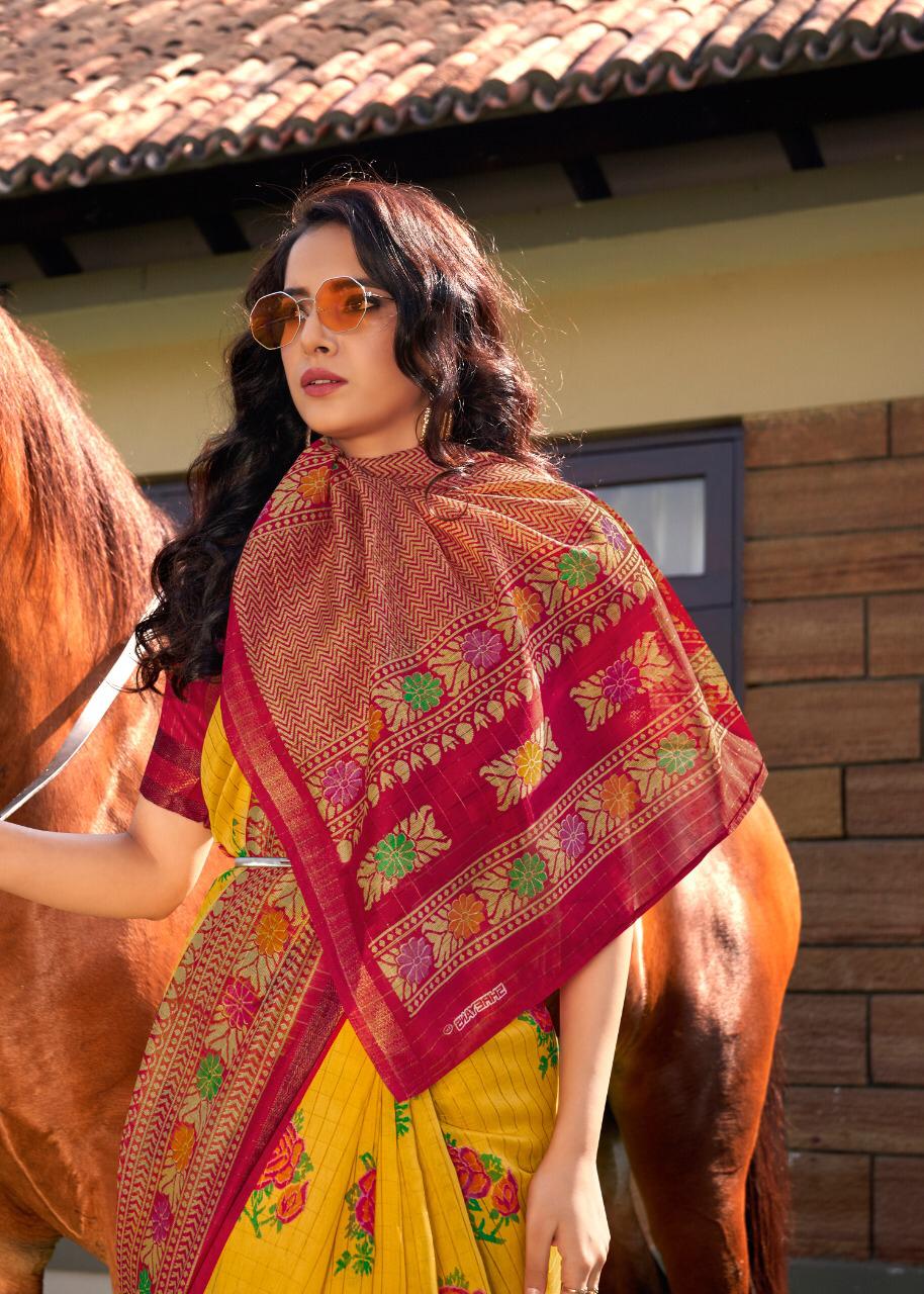 Shreyans Fashion Maheshwari Khicha Pattu Part 2 Cotton Base Zari Checks Pattern Saree