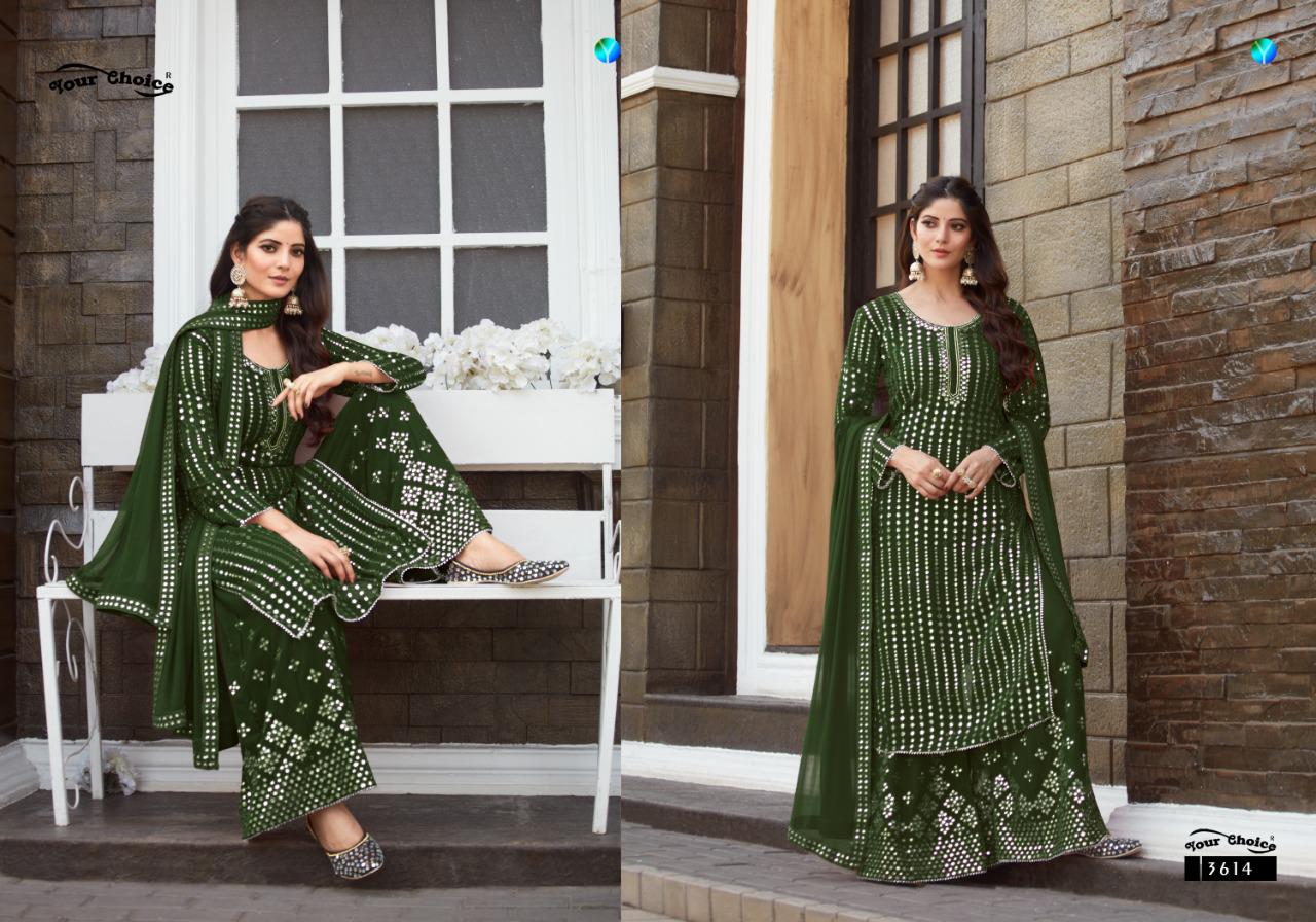 Your Choice Galaxy Series 3613-3617 Georgette Sarara Bottom Suits
