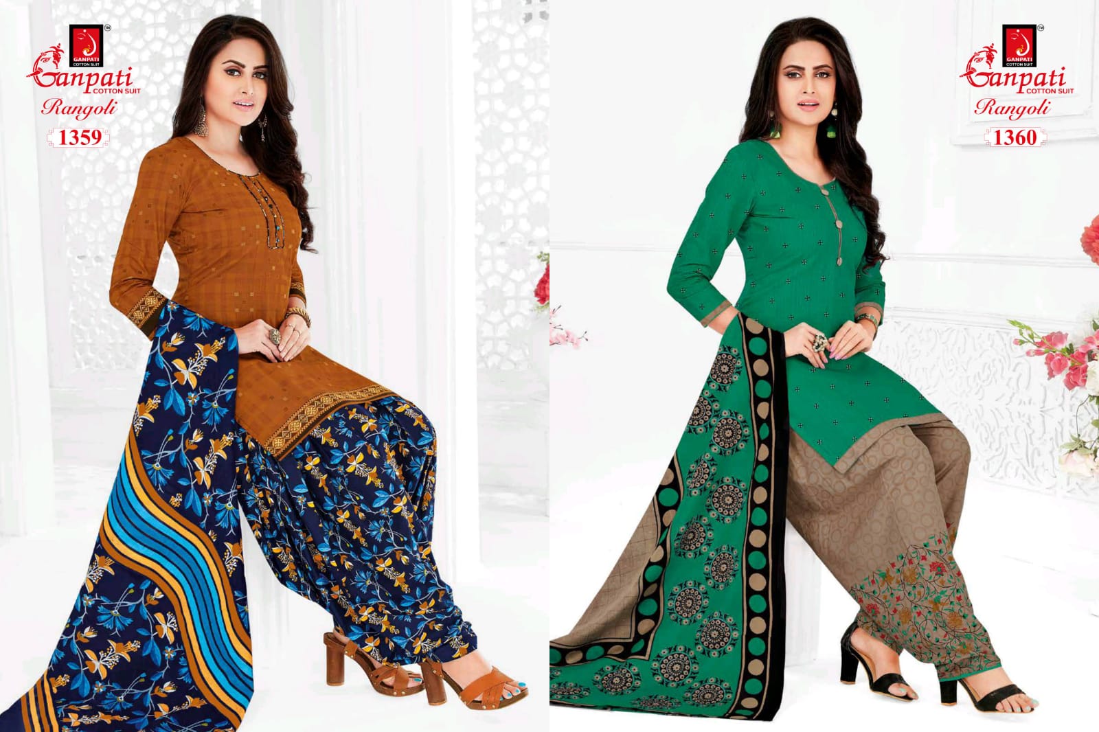 Ganpati Cotton Suits Rangoli Vol 13 Readymade Cotton Salwar Suits