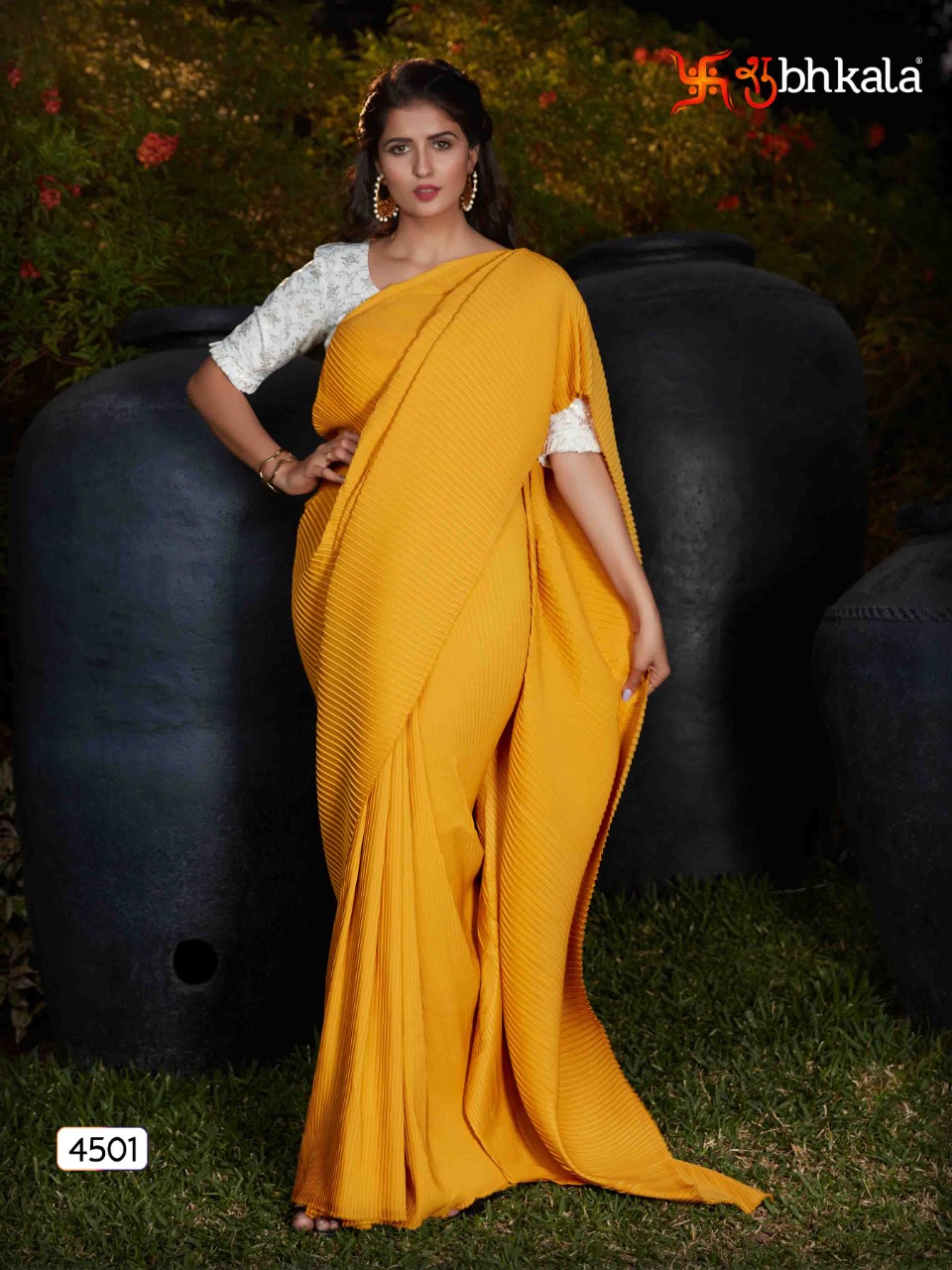 Sangini Vol 1 By Shubh Kala Exclusive Silk 4501-4507 Series Party Wear Saree