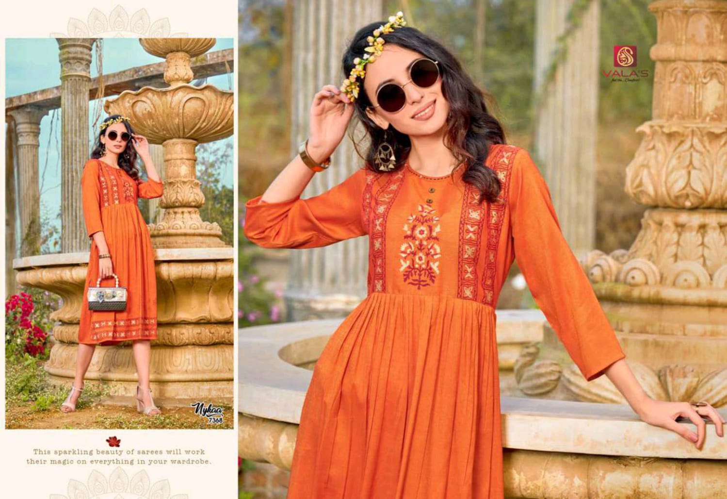 Nykaa By Valas Rayon With Work Charming Look Kurti Trader