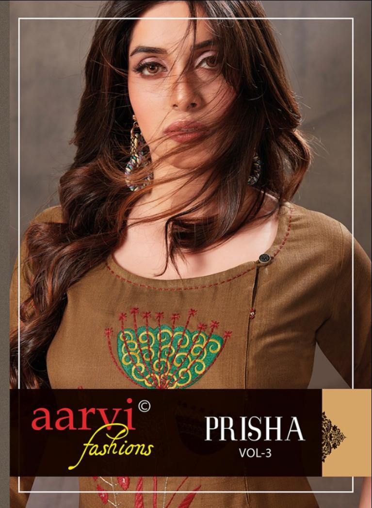 Aarvi Prisha Vol 3 Ruby Silk Cotton Readymade Kurti