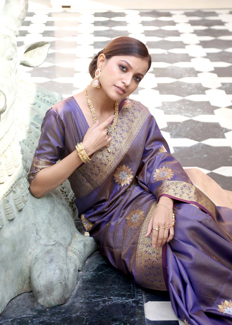 Shangrila Karaikudi Silk Series 31131-31136 Kanjivaram Zari Silk Saree