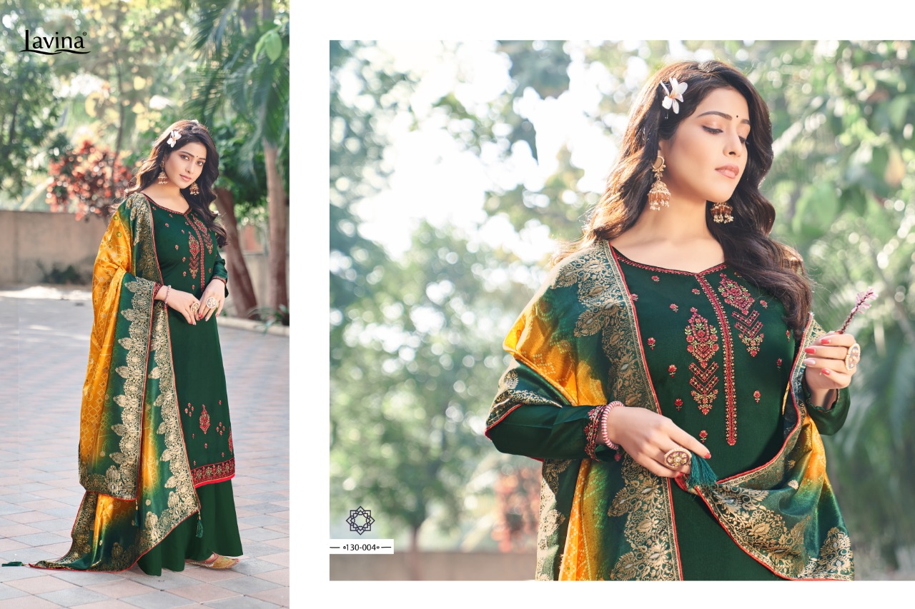 Lavina Vol-130 Designer Pure Silk Suit