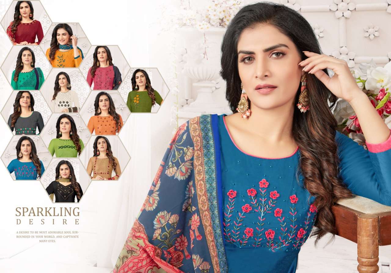 Fashion Floor Star Look Vol-106 Series 6001-6012 Cotton Silk Dress Materials