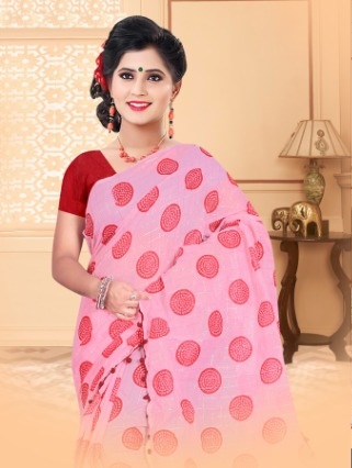 Green Chilli Checks Latkan Cotton Bandhani Saree