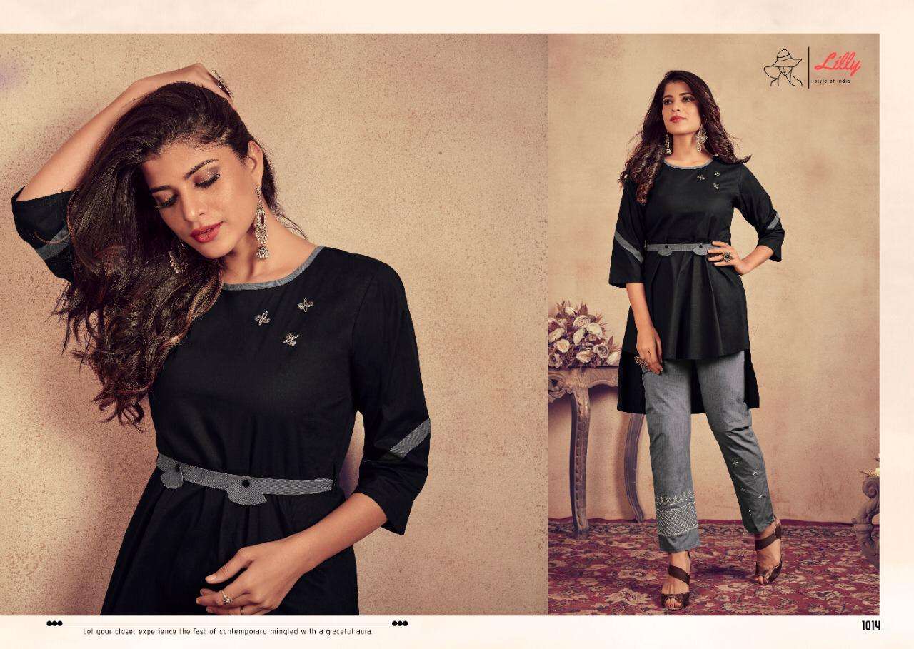 Lilly Style Of India Present Super Cotton Readymade Kurti With Pant Supplier