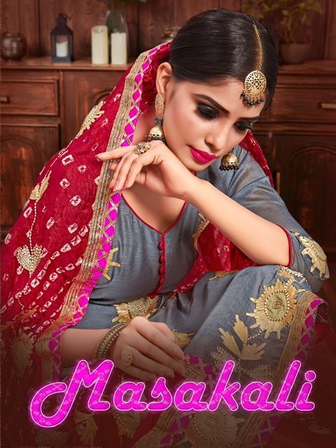 Gf Masakali Embroidered Designer Silk Suit