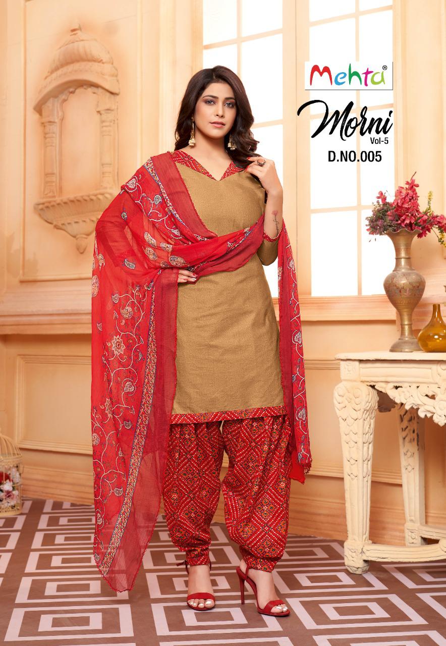 Mehta Morni Vol 5 Printed Cambric Print Suit