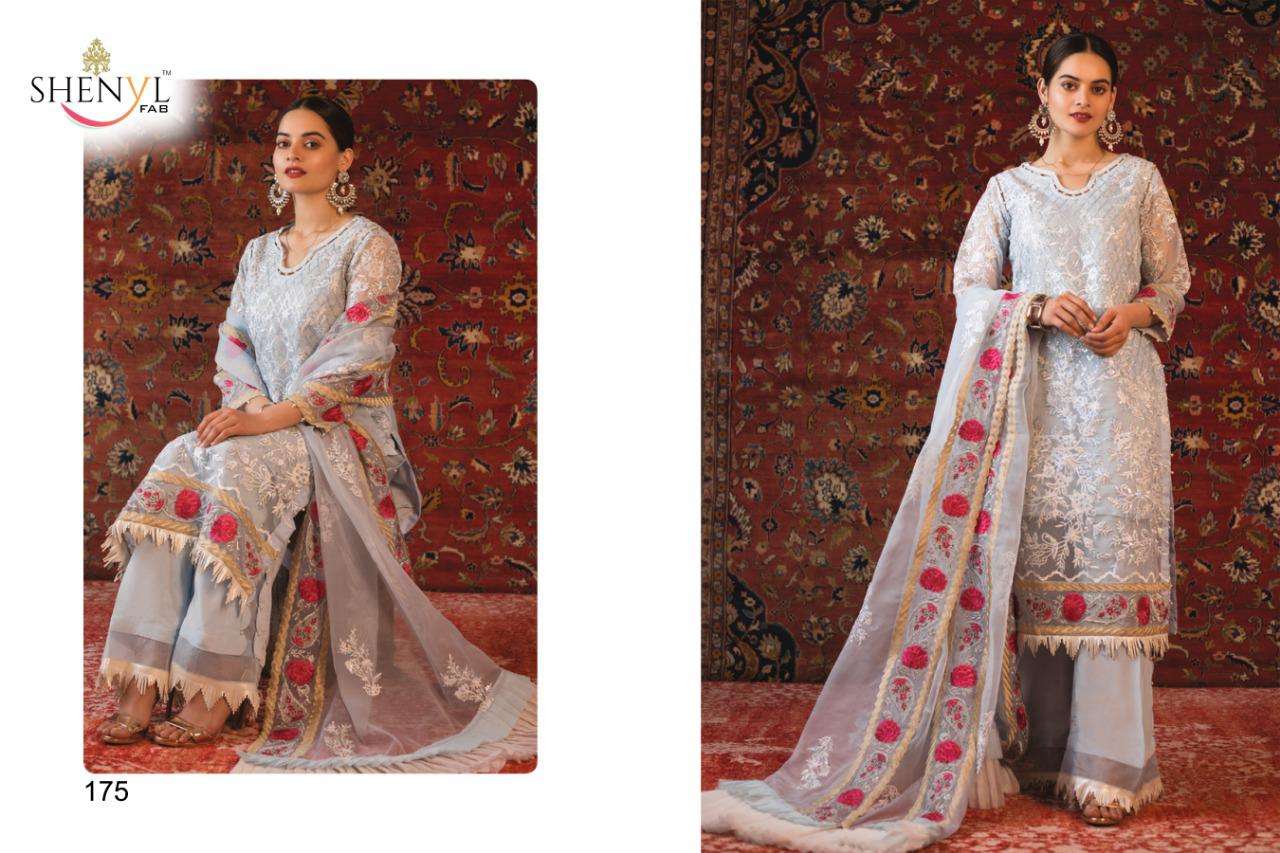 Shenyl Fab Alzohaib Georgette Embroidery Pakistani Suits Wholesaler