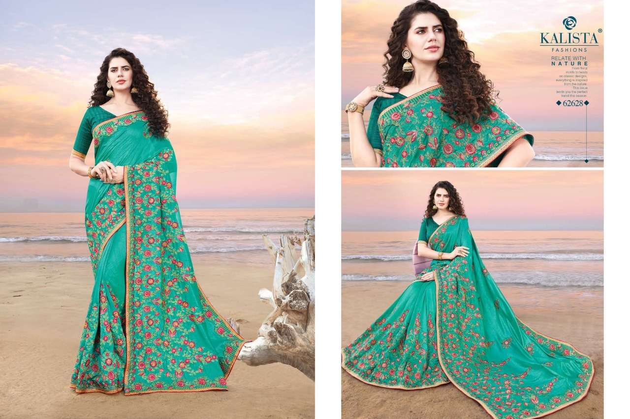 Kalista Launch Meera Vichitra Designer Embroidery Saree