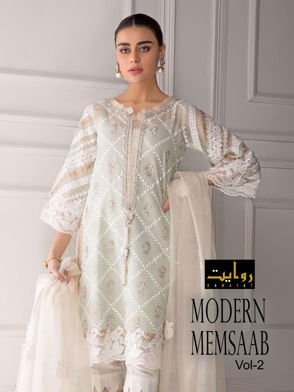 Rawayat Modern Memsaab Vol 2 Pure Jam Cotton Suit