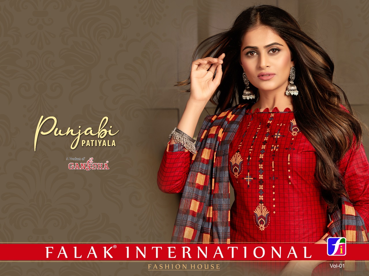 Ganesha Punjabi Patiyala Vol 1 Cotton Print Suit