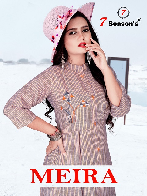 7 Season Meira Weaving Cotton Kurti