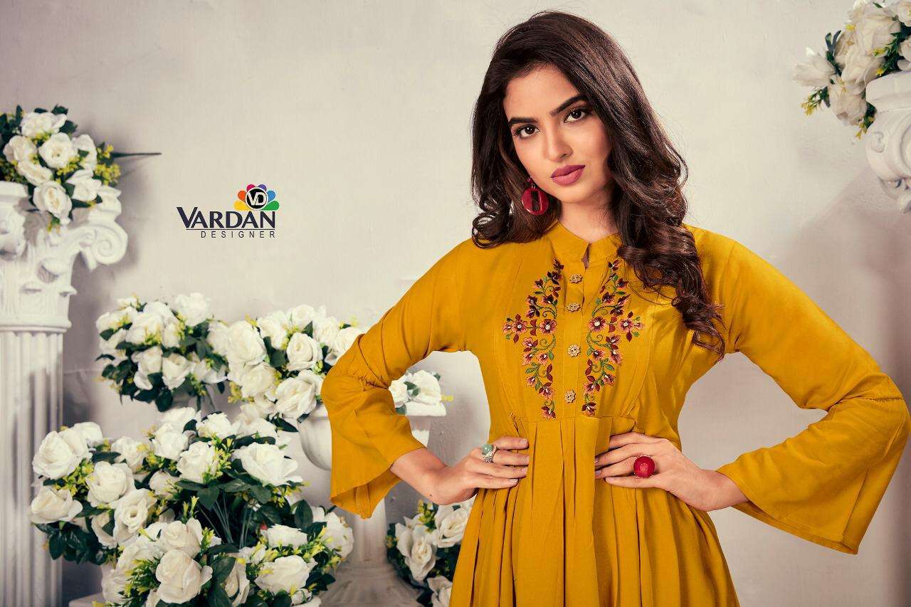 Good News By Vardan Rayon Embroidery Feeding Kurti Collection