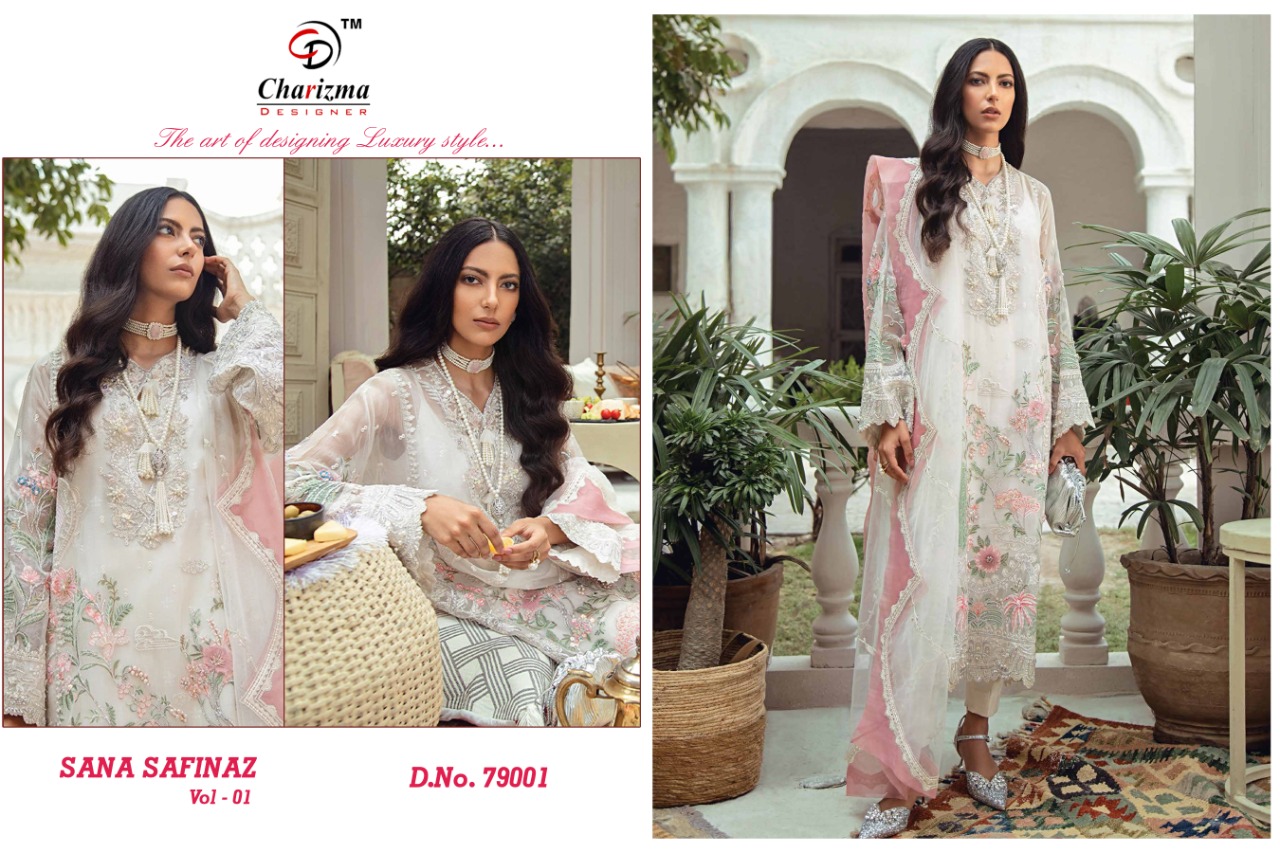 Charizma Designer Sana Safinaz Exclusive Designer Heavy Net Suit