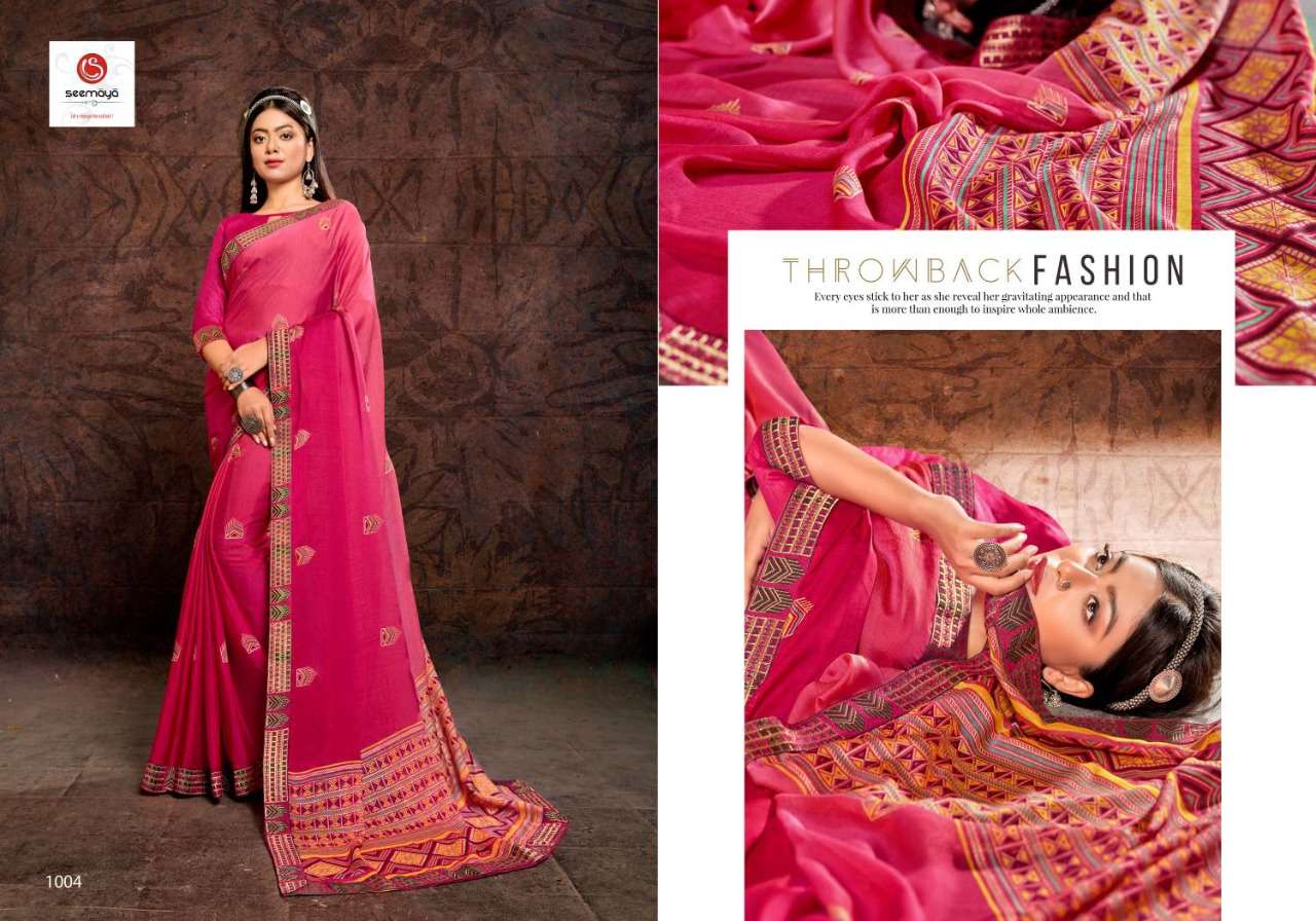 Seemaya Nagma Series 1001-1008 Shahi Chiffon Saree
