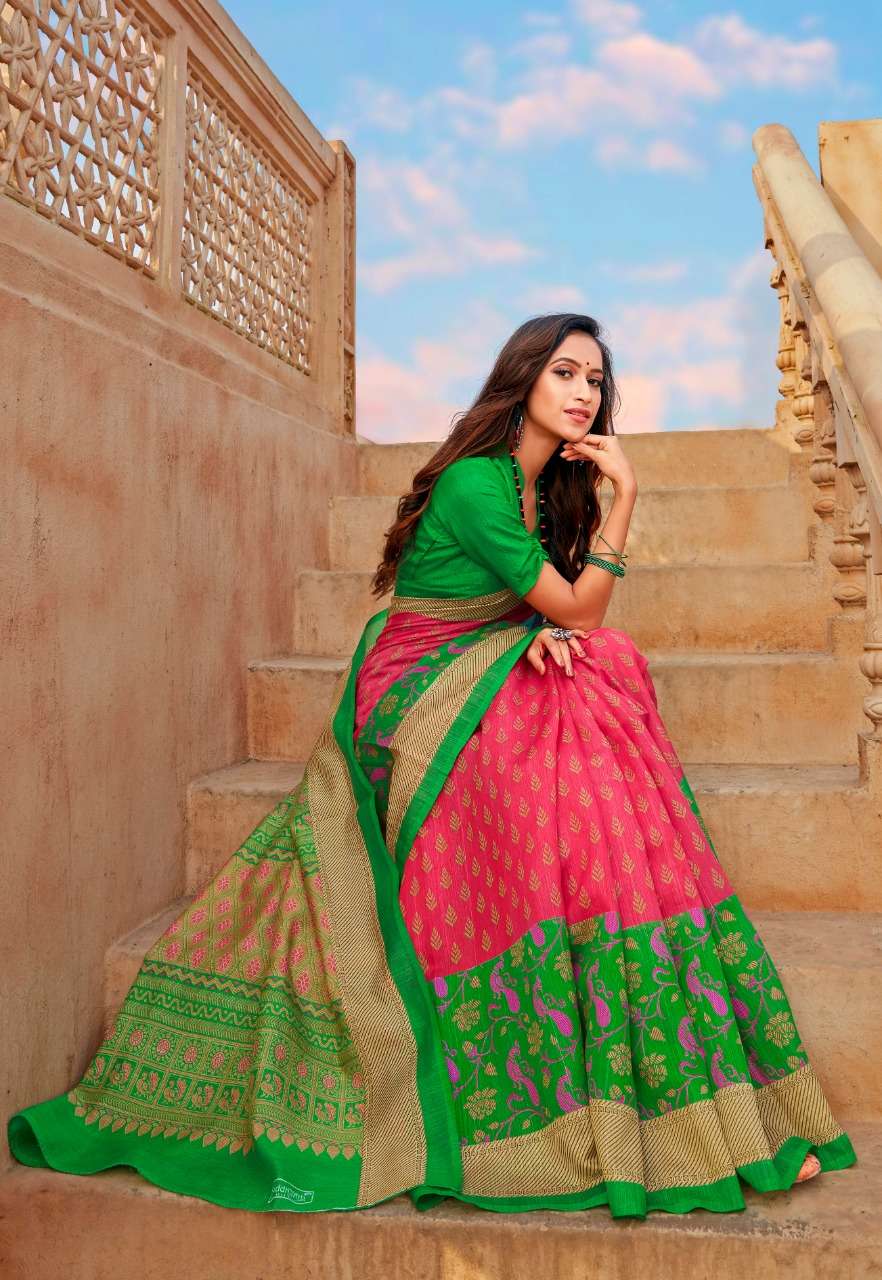 Siddhanth Weave Kanjivaram Pattu Vol 6 Printed Cotton Saris Authorized Supplier