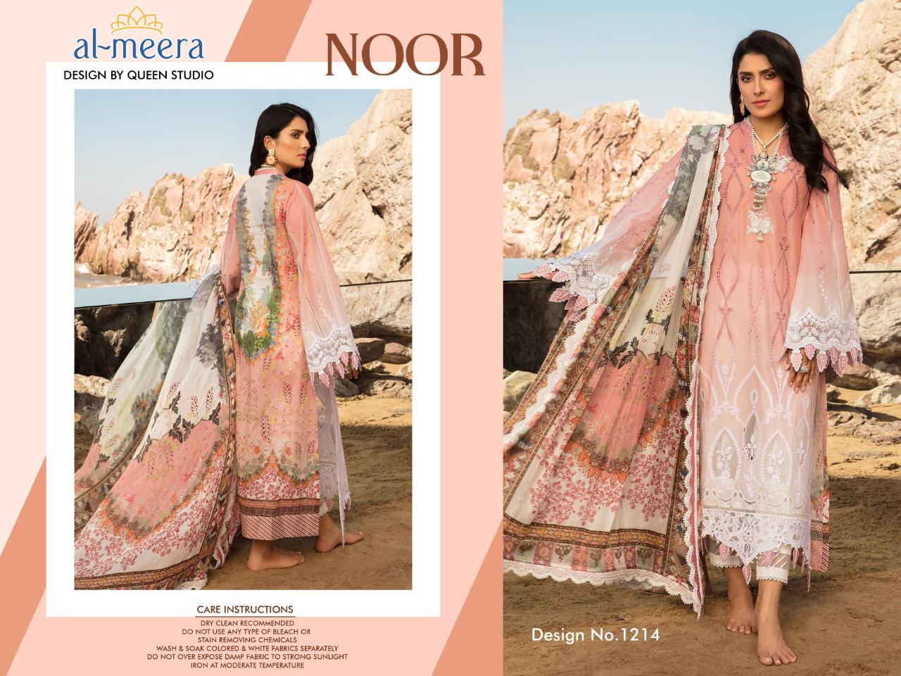 Al-meera Noor  D.no-1214 Designer Faux Georgette Suit