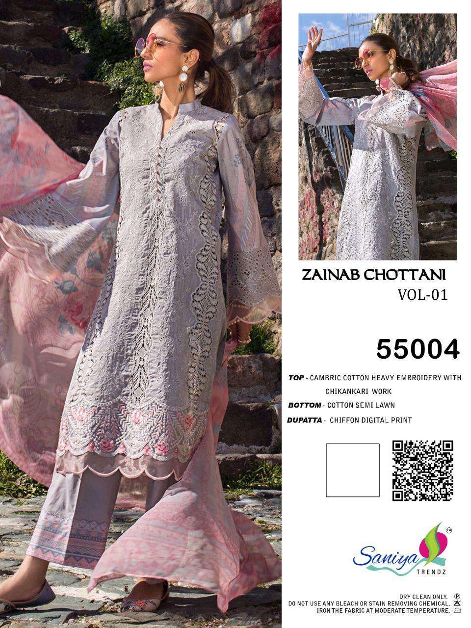 Zainab Chottani By Saniya Cambric Cotton Pakistani Dresses Supplier