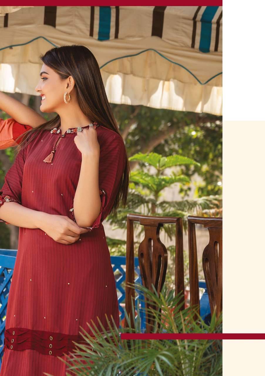Wanna Gulnaaz Series 001-007 Heavy Rayon Top With Bottom Kurti