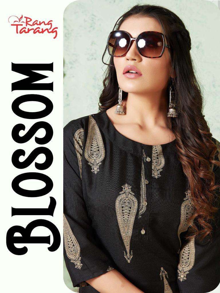 Rang Tarang Blossom Heavy Cotton Print Kurti With Pant