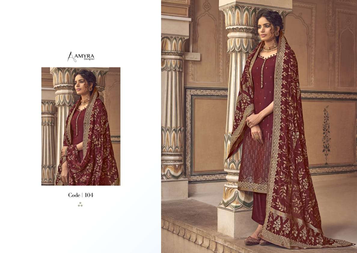 Amyra Magic Series 101-104 Chinon Silk Salwar Kameez