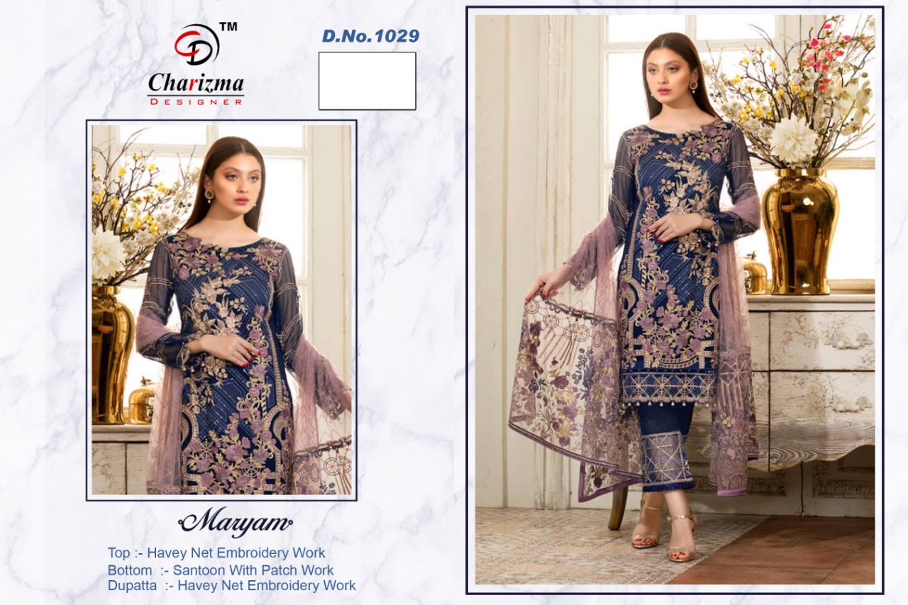 Charizma Designer Maryam Series 1029 Designer Faux Georgette Suit
