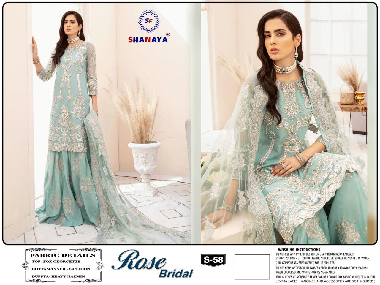 Shanaya Rose Bridal S-58 Designer Faux Georgette Suit