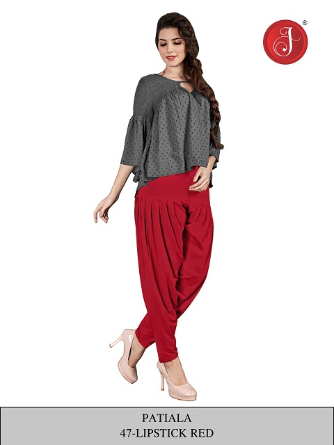 Je Premium Hosiery Western Ready To Wear Patiyala For Ladies