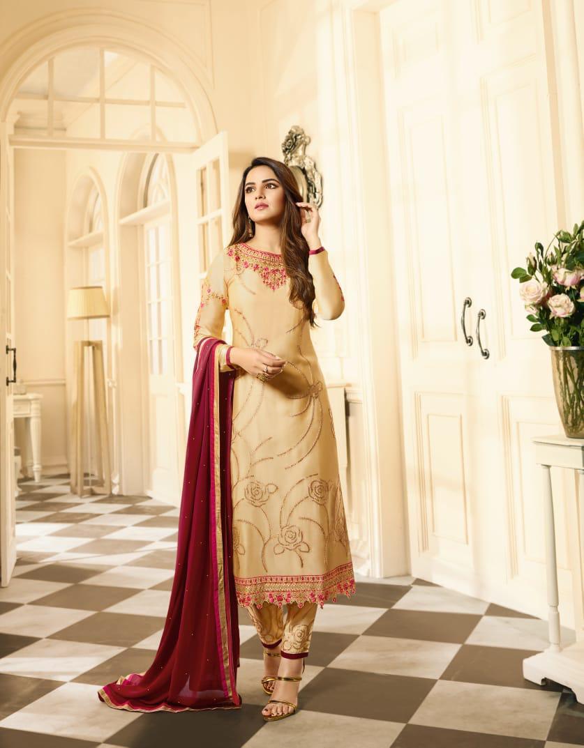 Navin Fashion Amirah Designer Satin Georgette Suit