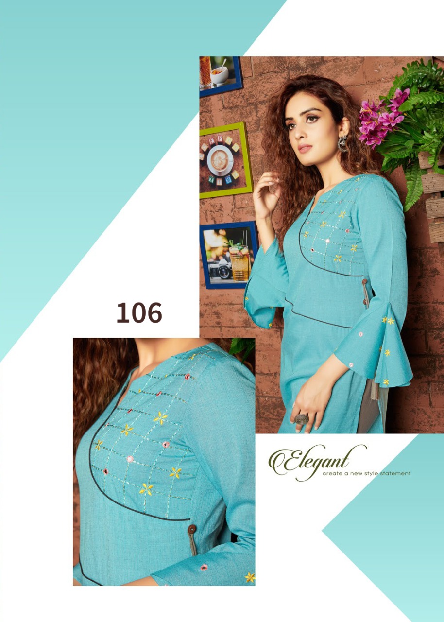 Colours Designer Pure Milange Cotton Kurti