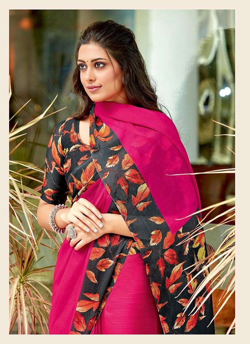 Antra Crazy Girl Series 73461-73470 Moss Chiffon Printed Saree