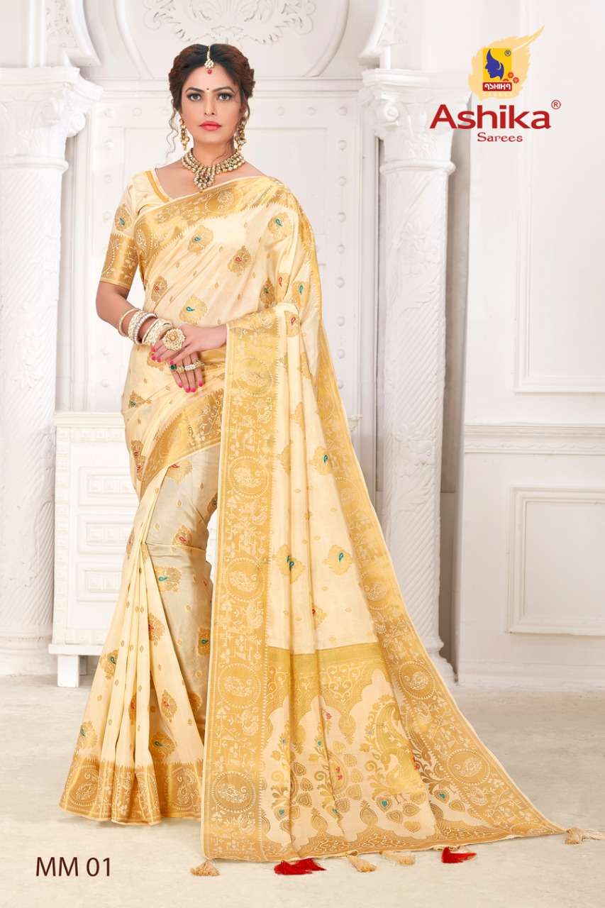 Ashika Sarees Mangalam Meena Series 01-08 Soft Silk Saree