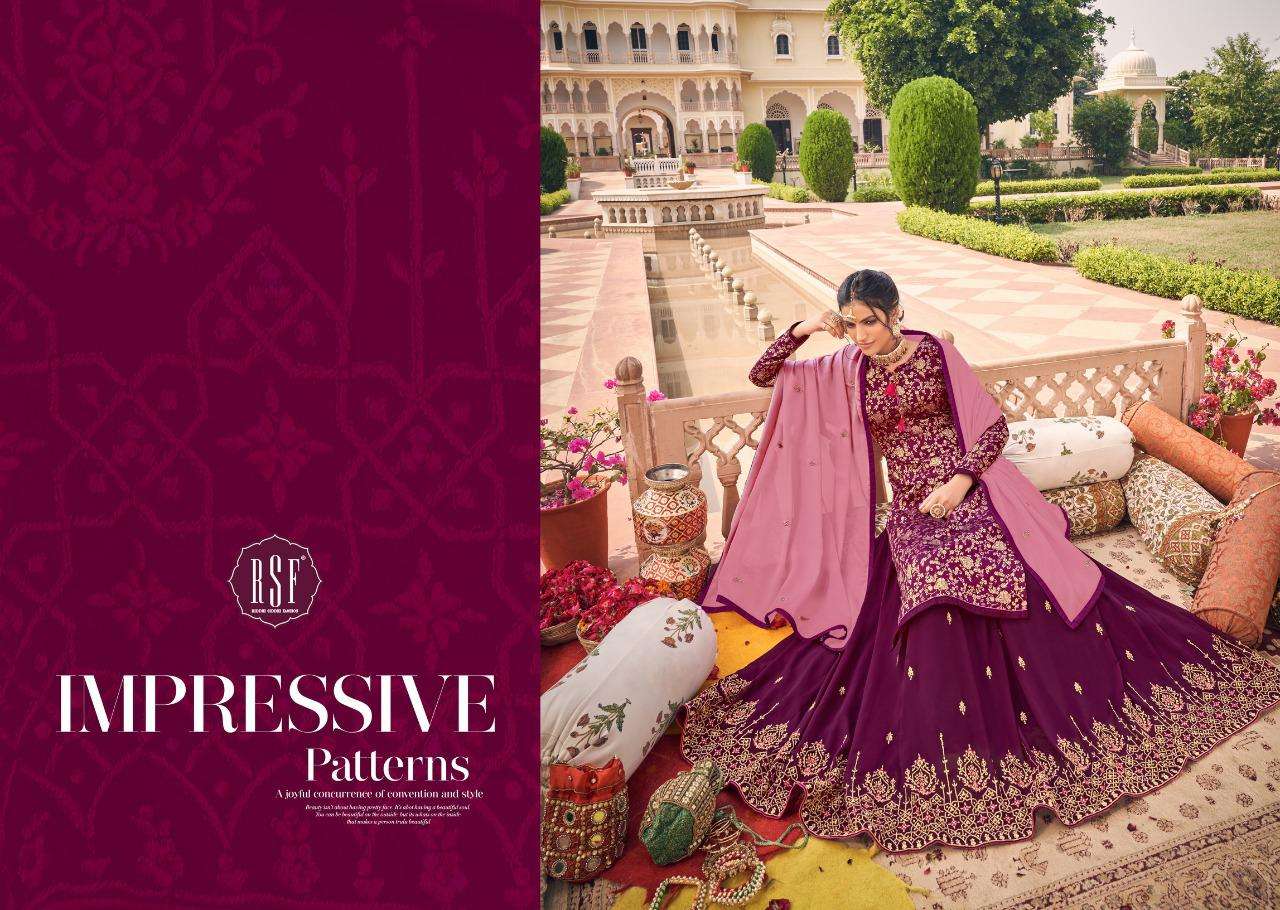 Rsf Shahena Series 18201-18206 Silk Jacquard Skirt Style Salwar Kameez