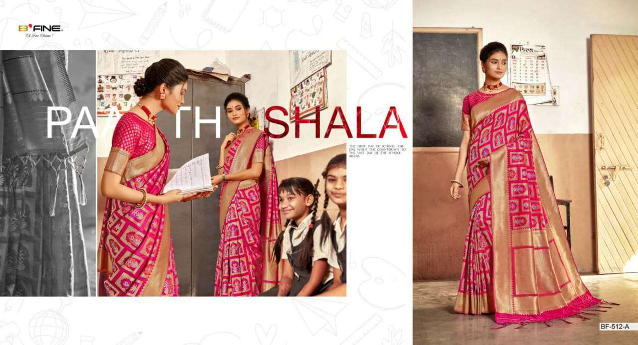 Bfine Paathshala Series 512-514 Banarasi Silk Saree
