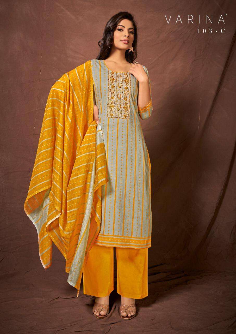 Varina Omtex Asina Series 103 Lawn Cotton Salwar Kameez