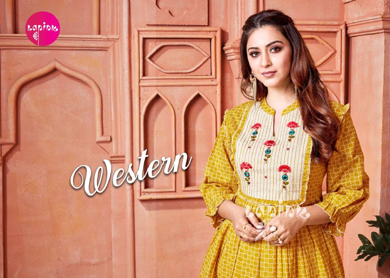 Western By Lapink Cotton Rayon Designer Tunics With Pant Collection