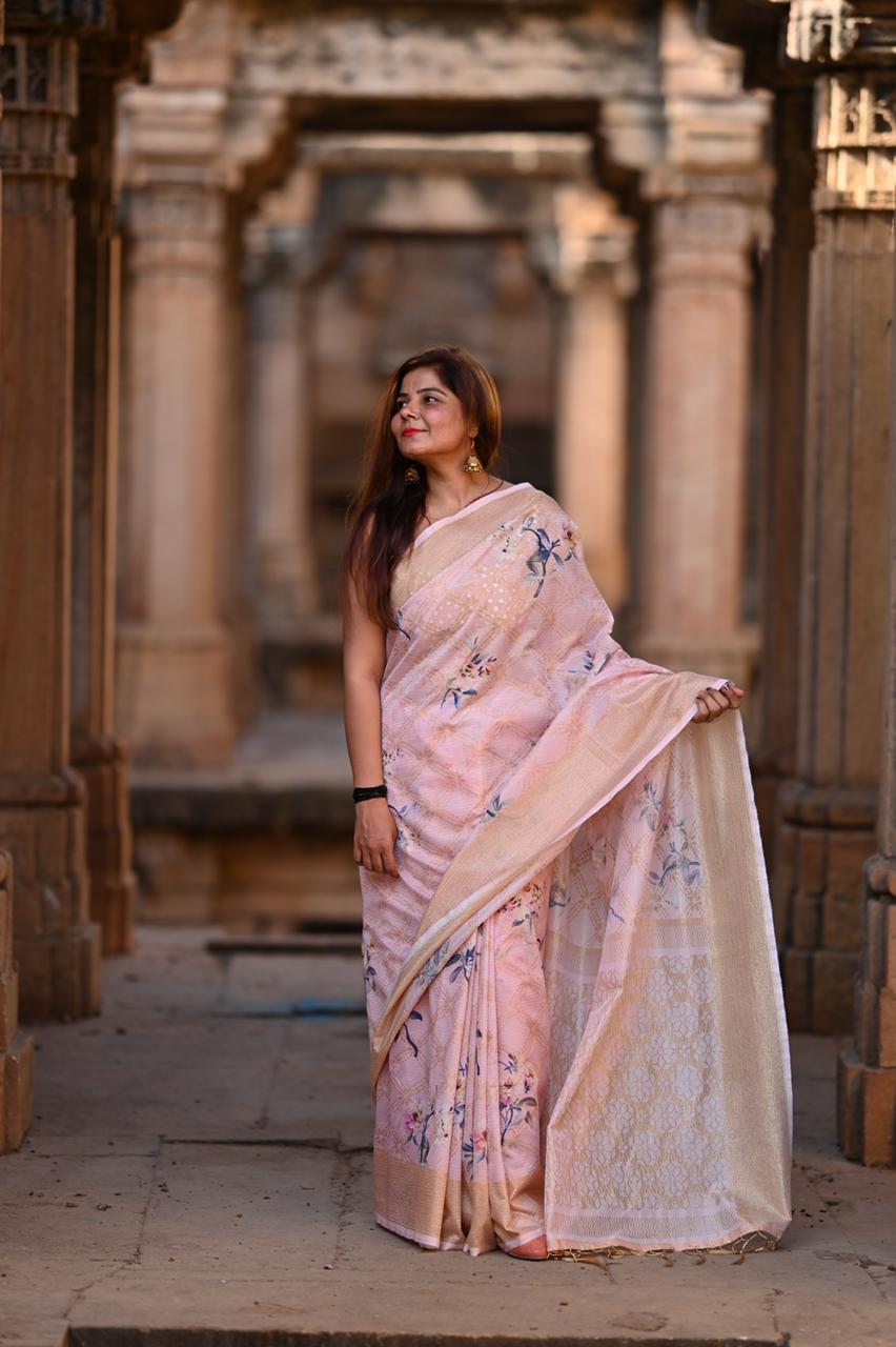 Bt-11 Designer Russel Silk Saree